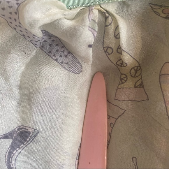 🎈SOLD 🎈Dolce & Gabbana Vintage Tank Top Baby Doll Top D & G Light Green Pink - Picture 9 of 16